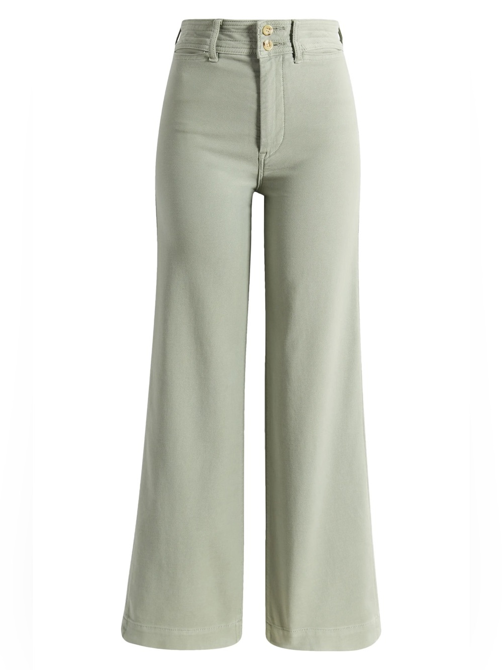 Faherty Stretch Terry Slim Wide Leg Pants Coastal Sage Sz 29